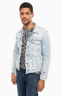Рваная джинсовая куртка на болтах Calvin Klein Jeans