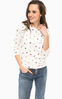 Белый свитшот с разноцветным принтом Only