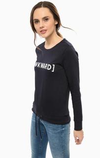 Синий хлопковый свитшот с принтом Only