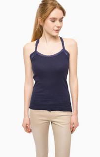 Синяя хлопковая майка Alcott