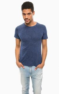 Синяя футболка с цветочным принтом Alcott