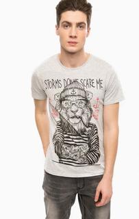 Серая хлопковая футболка Alcott