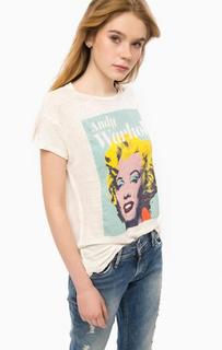 Льняная футболка с принтом Pepe Jeans