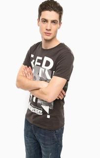 Серая хлопковая футболка Alcott