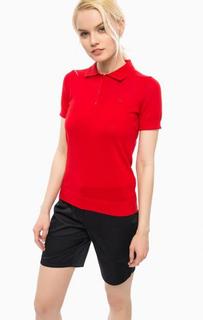 Футболка поло красного цвета из хлопка Lacoste