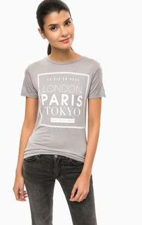 Футболка из вискозы серого цвета Alcott