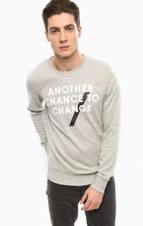 Серый свитшот с принтом Alcott