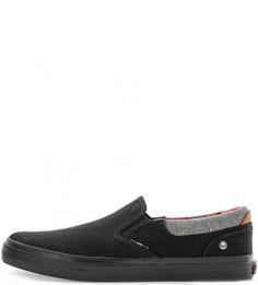 Текстильные слипоны с кожаной вставкой Wrangler