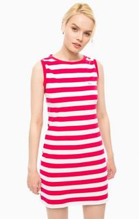 Короткое платье в полоску Lacoste