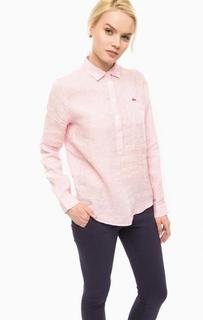 Льняная рубашка в полоску Lacoste