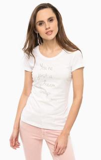 Белая футболка из хлопка Mustang