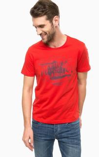 Красная футболка из хлопка S.Oliver