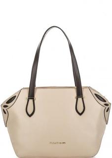 Кожаная сумка с контрастными ручками Fiato Dream