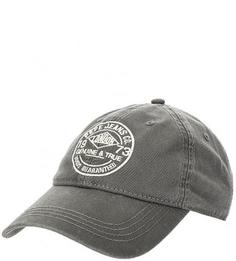 Серая бейсболка из хлопка с вышивкой Pepe Jeans