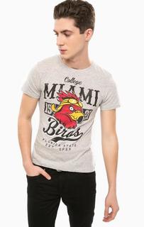 Серая футболка с принтом Alcott