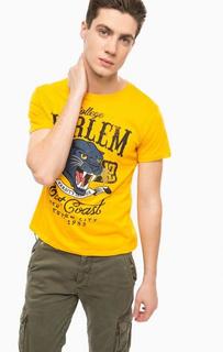Желтая футболка с принтом Alcott