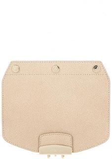 Кожаный клапан для сумки бежевого цвета Furla