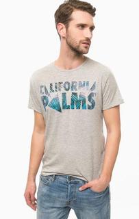 Серая футболка с принтом Wrangler