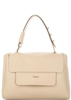 Бежевая сумка из мягкой кожи Furla