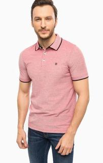 Футболка поло красного цвета с короткими рукавами Jack & Jones