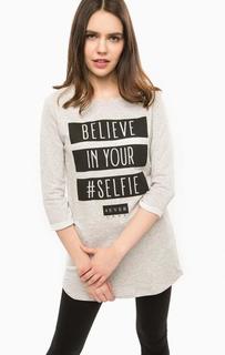 Серая туника из хлопка с принтом Alcott