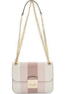 Кожаная сумка в полоску через плечо Michael Michael Kors