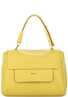 Желтая сумка из мягкой кожи Furla