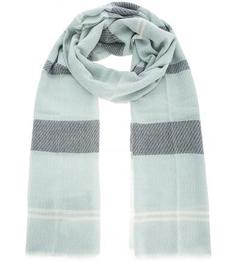 Голубой шарф в полоску Gas