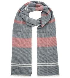Синий шарф в полоску Gas