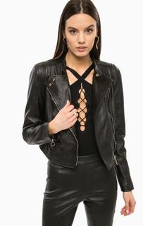 Кожаная куртка черного цвета Marciano Guess