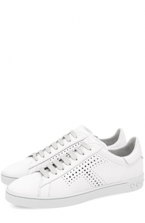 Кожаные кеды с перфорацией Tod’s Tods