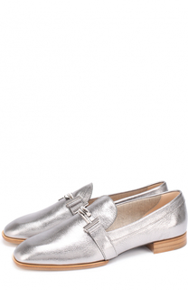 Лоферы из металлизированной кожи с пряжкой Tod’s Tods