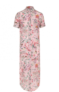 Шелковое платье-рубашка с цветочным принтом Stella Jean