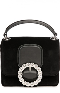 Сумка с кожаной отделкой и пряжкой The Box Velvet Marc Jacobs