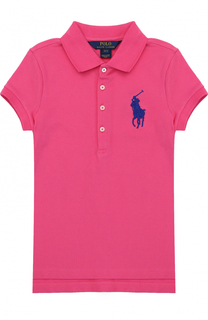 Поло из хлопка с логотипом бренда Polo Ralph Lauren