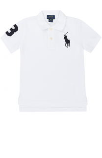 Поло из хлопка с логотипом бренда Polo Ralph Lauren