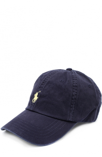 Хлопковая бейсболка с логотипом бренда Polo Ralph Lauren