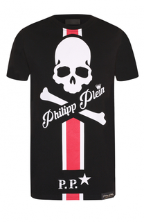 Хлопковая футболка с принтом Philipp Plein
