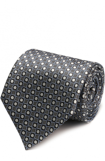 Шелковый галстук с узором Ermenegildo Zegna