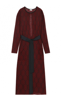 Удлиненный кардиган с круглым вырезом и поясом Dries Van Noten