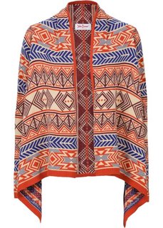 Кардиган (оранжевый с узором) Bonprix