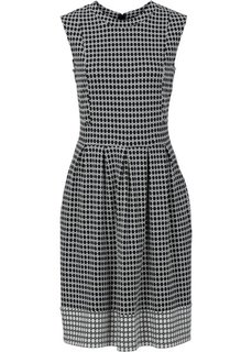 Платье (черный/белый с узором) Bonprix