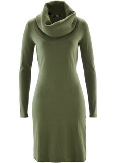 Вязаное платье (оливковый) Bonprix