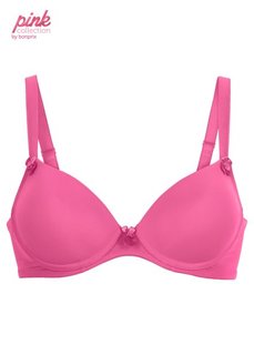 Бюстгальтер пуш-ап с мягкими чашечками, чашка D (ярко-розовый фламинго) Bonprix