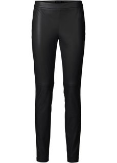 Брюки из искусственной кожи (черный) Bonprix