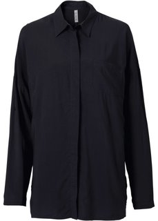 Удлиненная блузка (черный) Bonprix