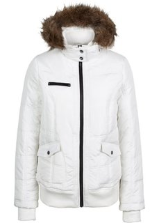 Куртка с капюшоном (цвет белой шерсти) Bonprix