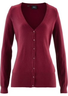 Кардиган тонкой вязки (бордовый) Bonprix