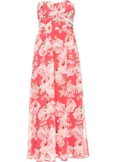 Длинное шифоновое платье (нежный ярко-розовый в цветочек) Bonprix