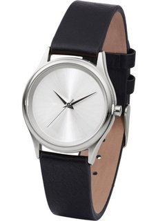 Часы на классическом браслете (черный) Bonprix